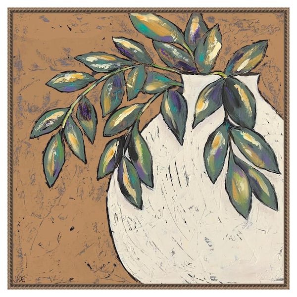 Amanti Art Primitive II by Jade Reynolds 30 in. W x 30 in. H. Canvas Wall Art Print Framed in Bronze