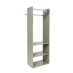 Hanging Starter 25 in. W Rustic Grey Wood Closet Tower System