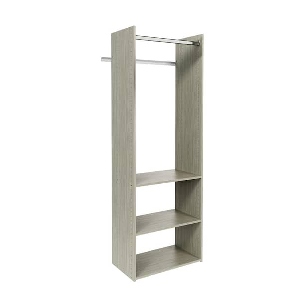 Closet Evolution Hanging Starter 25 in. W Rustic Grey Wood Closet Tower System