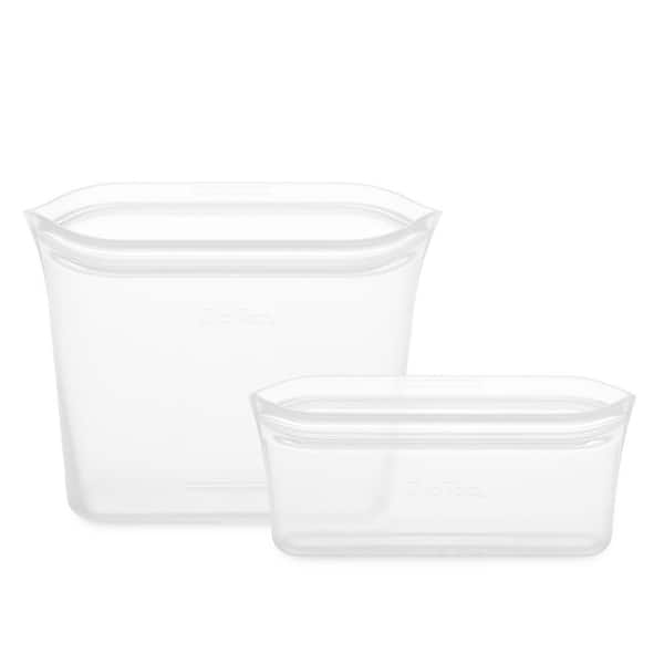 Easy Open Canister Set of 3 clear plastic storage containers with lids that  open with the touch of a finger, no twisting or turning.