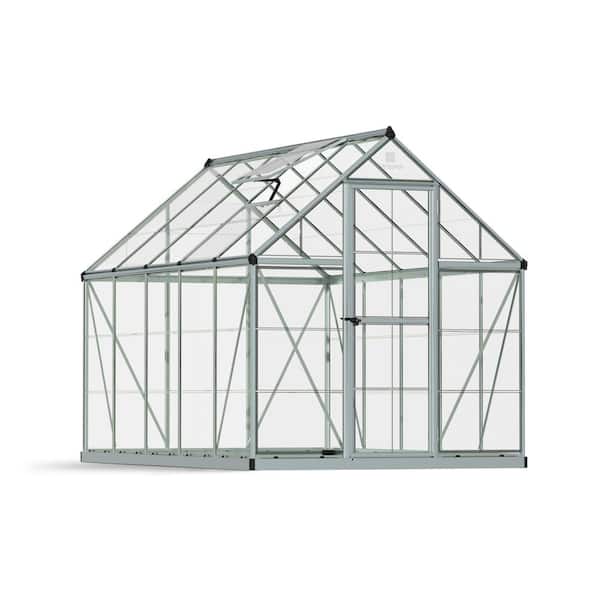 CANOPIA by PALRAM Harmony 6 ft. x 10 ft. Silver/Clear DIY Greenhouse Kit
