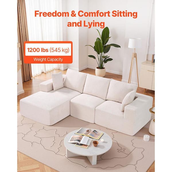 SKYSHALO Modular Sectional Sofa, L Shaped Modular Sofa with Chaise