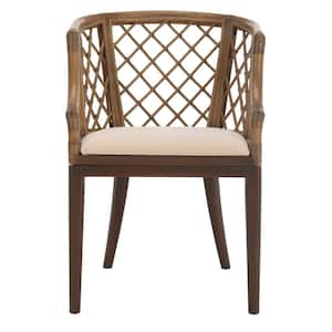 Carlotta Beige/Brown Arm Chair