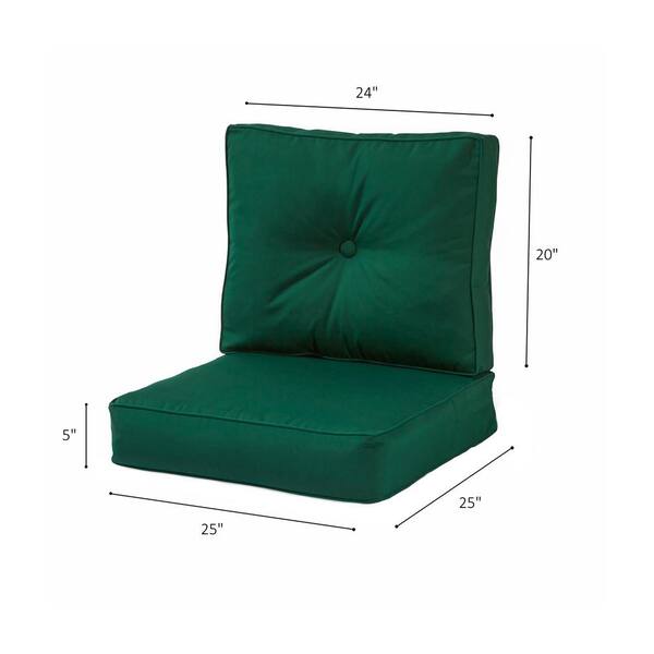 Forest green outdoor outlet seat cushions