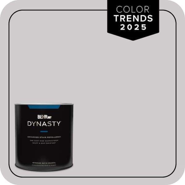BEHR DYNASTY 1 qt. #MQ3-28 Rock Crystal One-Coat Hide Satin Enamel Interior Stain-Blocking Paint and Primer
