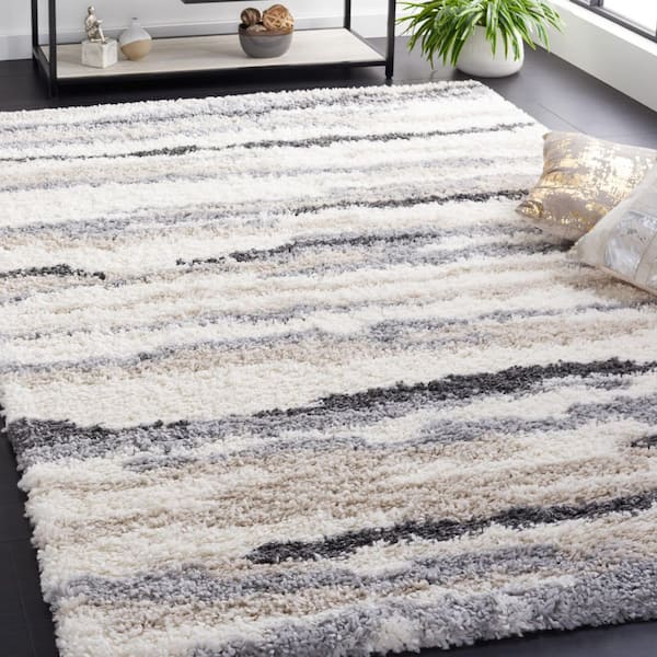 Fontana 4 ft. x 6 ft. Ivory/Gray Abstract Area Rug