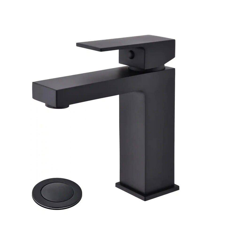 Magic Home Single Handle Single Hole Bathroom Faucet With Pop Up Drain Included And Spot 0964