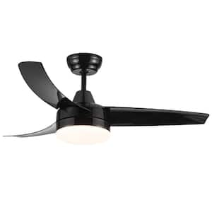 Atalanta 42 in. Indoor Black LED Ceiling Fan with Reversible Motor and Dimmable