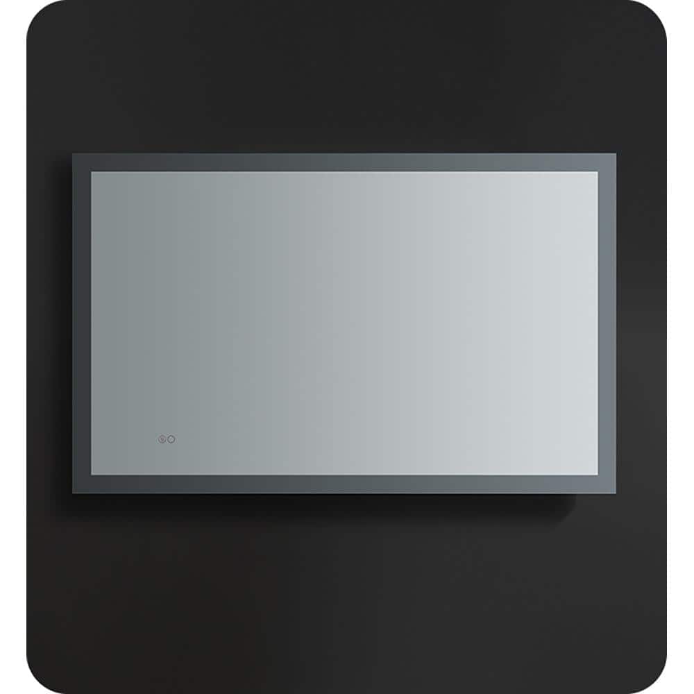 Sleek 48"x30" Frameless Rectangular Vanity Mirror with LED & Fog-Free Technology