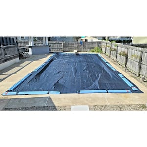 8 Year 12X24' Rectangular Blue In Ground Winter Pool Cover