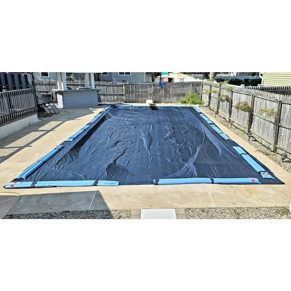 Winter Block 8 Year 18X36' Rectangular Blue In Ground Winter Pool Cover