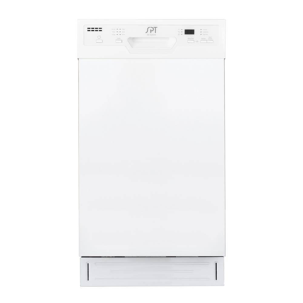 Spt 18 In. White Front Control Smart Dishwasher 120-volt Stainless 