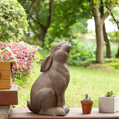 Rabbit Garden Statues Outdoor Decor, Outdoor Garden Rabbit Statues
