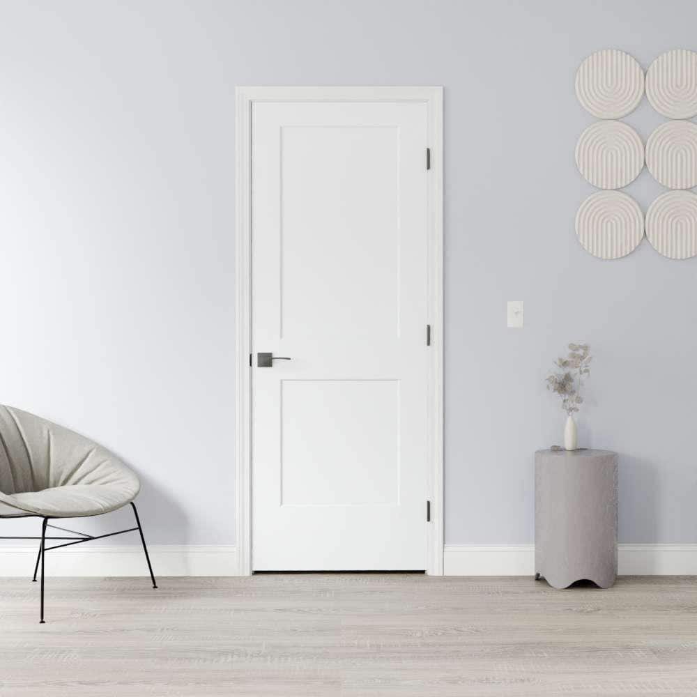32 in. x 80 in. Primed Composite 2-Panel Interior Door Slab