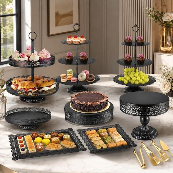 Numhew 11-Piece Multi-Function 2x3-Tier & 1x2-Tier Gold Baking