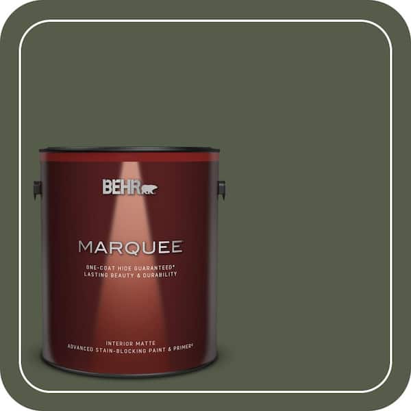 BEHR MARQUEE 1 gal. #430F-7 Windsor Moss Matte Interior Paint & Primer