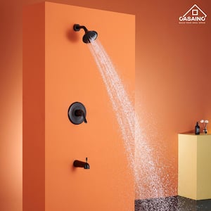 Single-Handle Tub and Shower Faucet in Oil-Rubbed Bronze, (Valve Included)