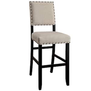 Sania II Antique Black Transitional Style Bar Chair