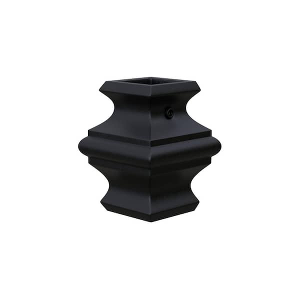 Stair Parts 1/2 in. Matte Black Metal Knuckle Baluster Fitting for Stair Remodel