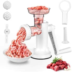Heavy Duty Manual Meat Mincer, Sausage Stuffer and Cookie Maker with Stainless Steel Blades