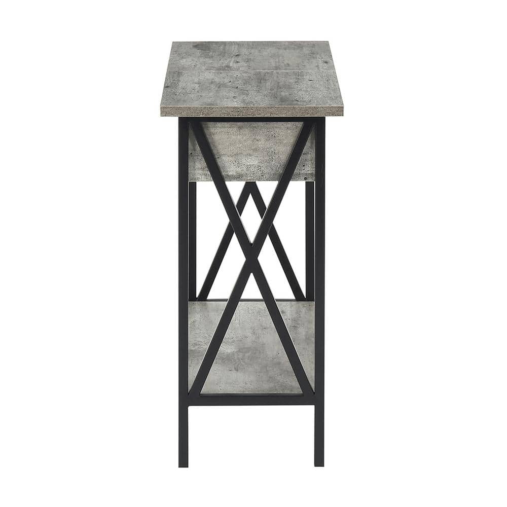 Tucson 24" Modern Wood & Metal End Table with Charging Station