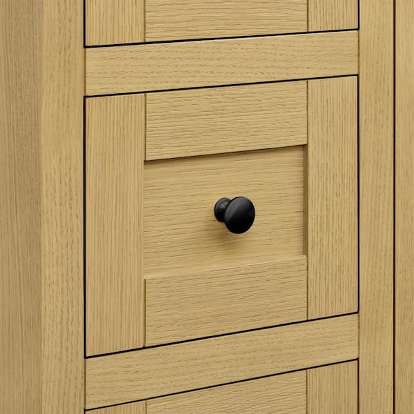 Avery 80 in. Double Freestanding Honey Oak with Polished Chrome Trim Bath Vanity with White Quartz Top