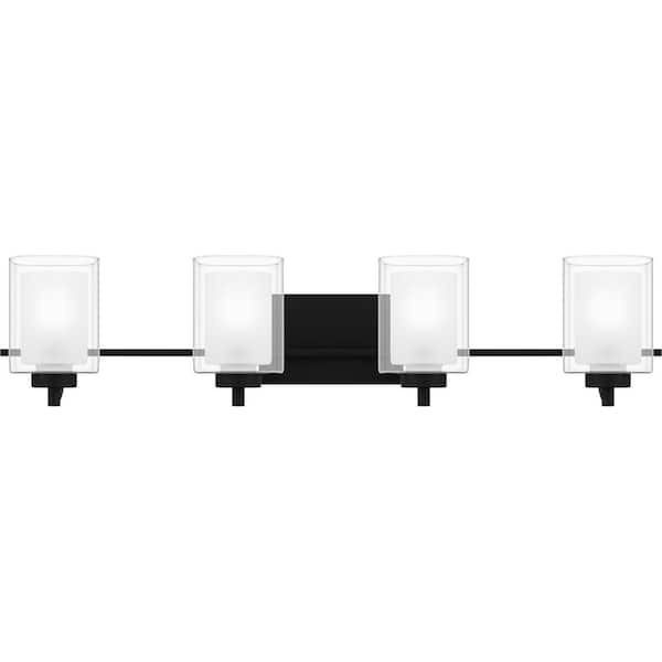 Kolt 35.75 in. 4-Light Matte Black Vanity Light