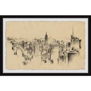 "New York Skyline Sketch" by Marmont Hill Framed Architecture Art Print 12 in. x 18 in.