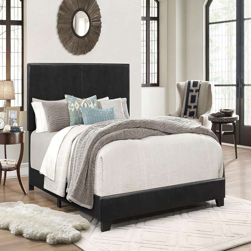 HOME IMPORTS EMPORIUM Black Frame Full Size Panel Bed 5271PU-F-922
