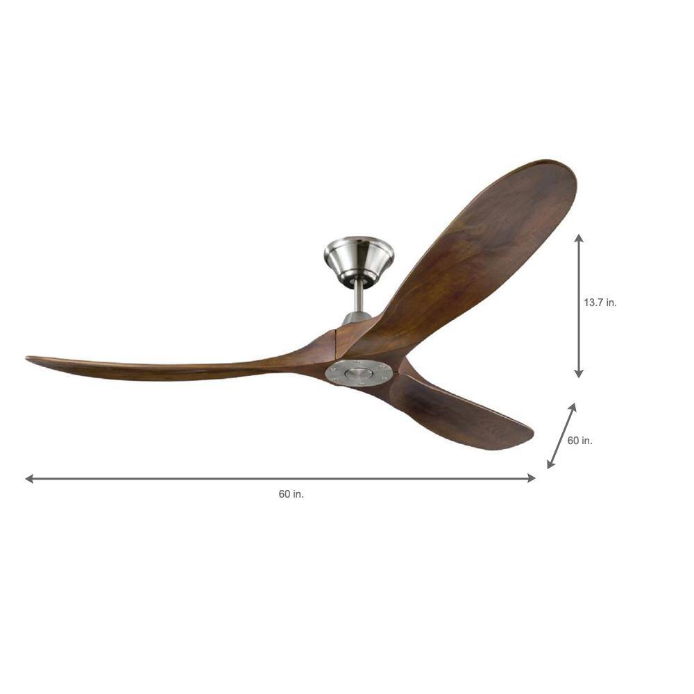 Maverick 60'' White and Gold Ceiling Fan with Remote