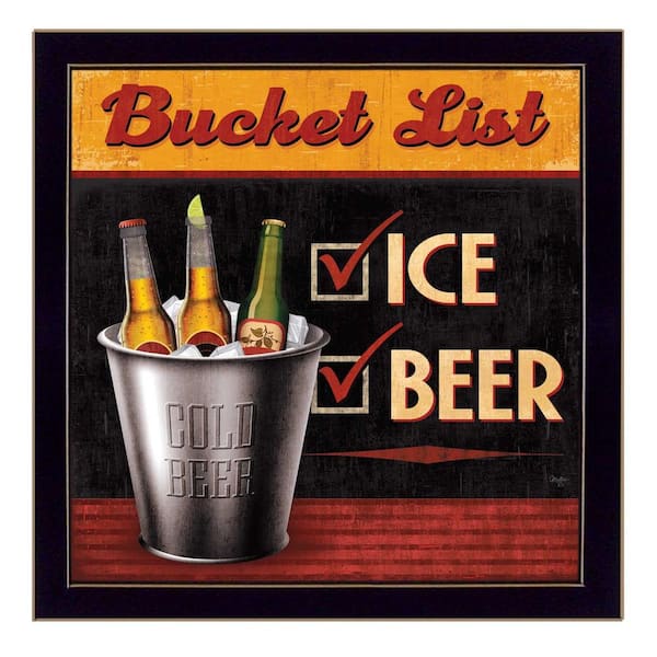 HomeRoots Charlie Bucket List 1-Piece Framed Wall Art 14 in. x 14 in.