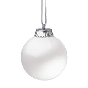 5 in. White LED Outdoor Hanging Globe Ornament