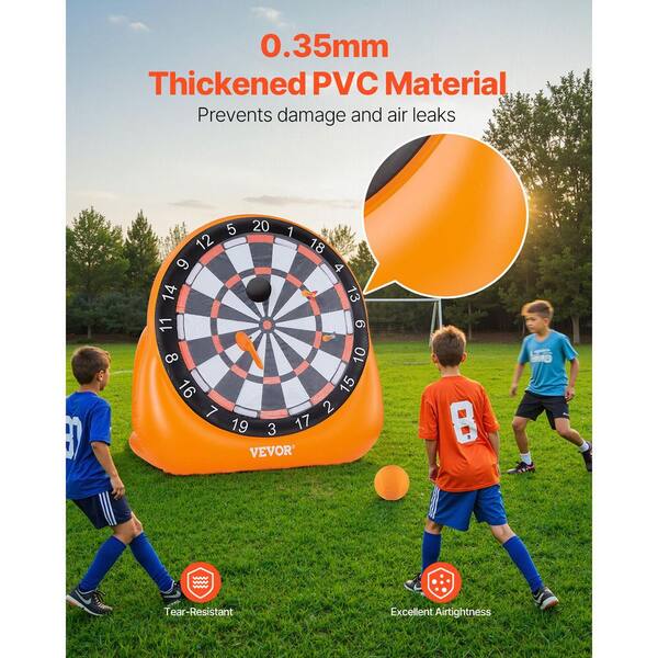 VEVOR Inflatable Soccer Dart Board, over 6 ft. Giant Board with 4