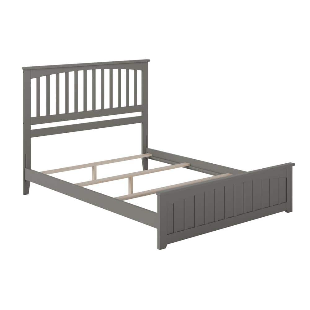 Atlantic Grey Queen Mission Solid Wood Platform Bed