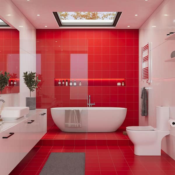 Monocolor Premium Rojo Volcan 7-7/8 in. x 7-7/8 in. Ceramic Floor and Wall Tile (11.25 sq. ft. /Case)