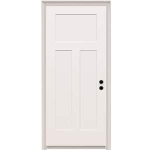 32 in. x 80 in. Craftsman Left-Hand Primed Composite 20 Min. Fire-Rated House-to-Garage Single Prehung Interior Door