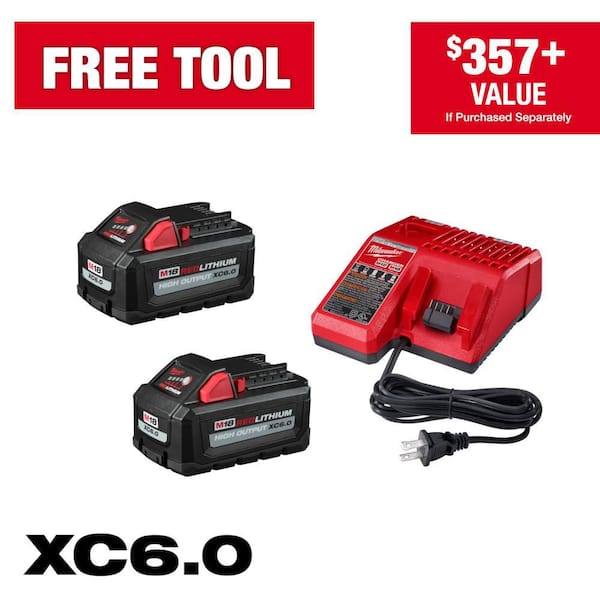 M18 18-Volt Lithium-Ion High Output Starter Kit with Two 6.0 Ah Battery and Charger