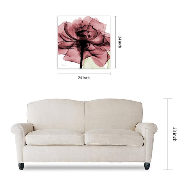 "Chianti Rose II" Frameless Free Floating Tempered Glass Panel Graphic Wall Art