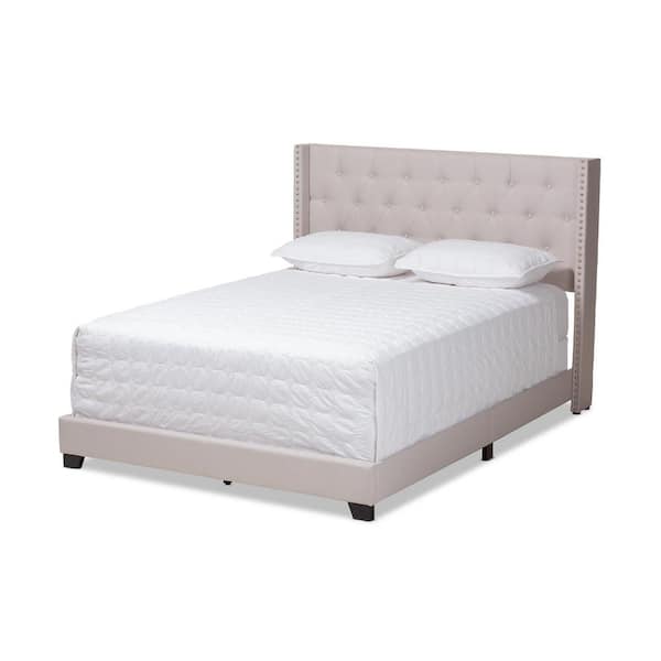 Baxton Studio Brady Beige Full Bed 149 8944 HD The Home Depot