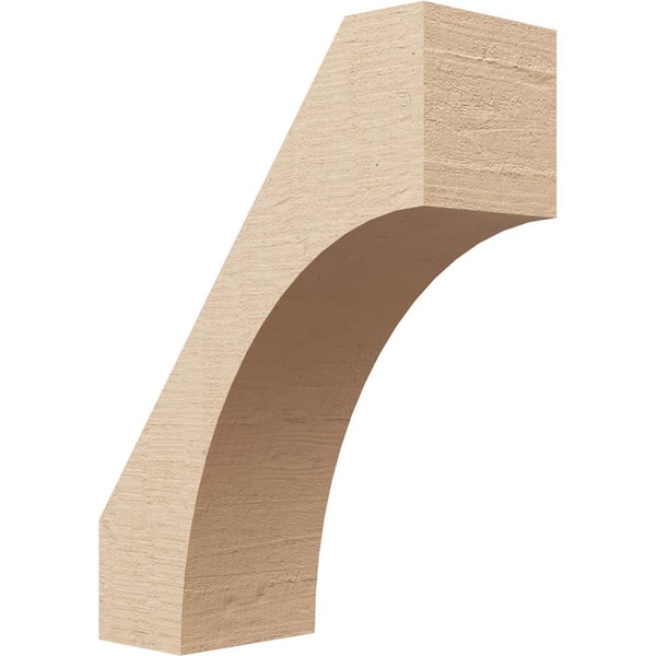 Ekena Millwork 5 in. x 16 in. x 12 in. Westlake Rough Cedar Woodgrain Timberthane Polyurethane Knee Brace, Primed