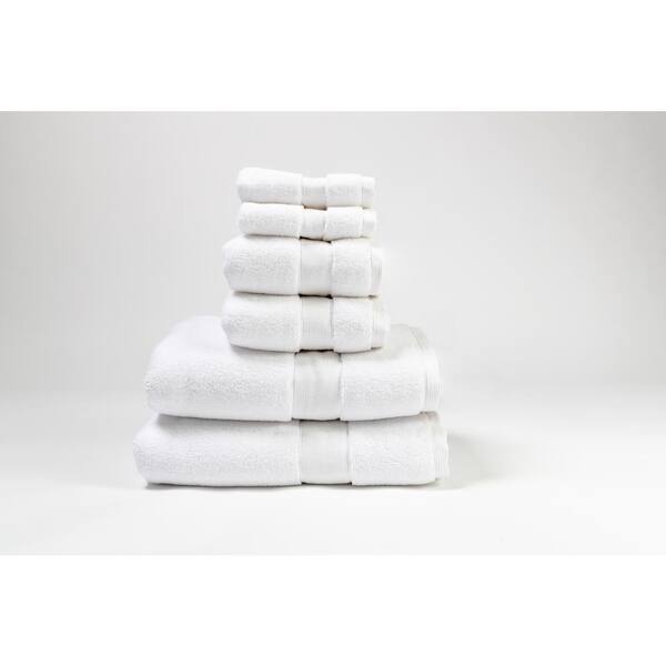 Lintex Signature 6-piece 100% Cotton Bath Towel Set In White 836350 