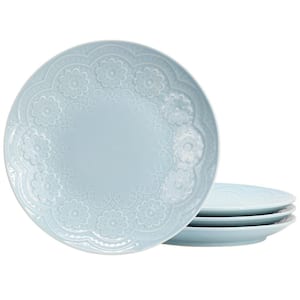 Alemany 10.6 in. Round Stoneware Dinner Plate Set in Aqua