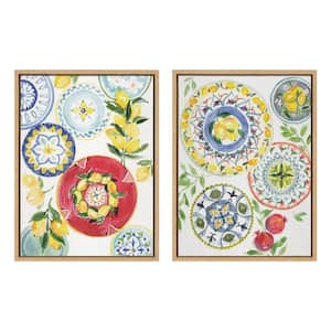 Sylvie Positano Inspired 24 in. x 18 in. by Patricia Shaw Framed Canvas Wall Art