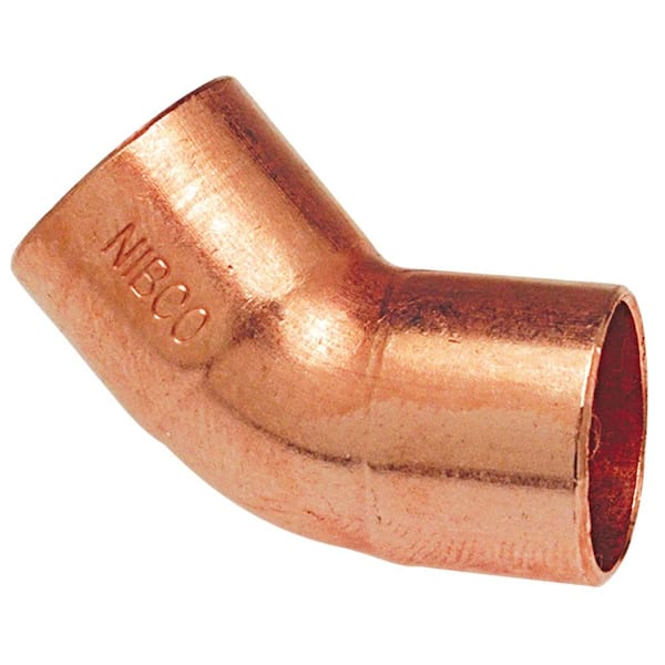 NIBCO 1-1/2 in. Copper 45-Degree Fitting x Cup Street Elbow-C606-2 ...