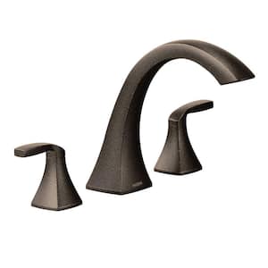Voss 2-Handle Deck-Mount High-Arc Roman Tub Faucet Trim Kit in Oil Rubbed Bronze (Valve Not Included)