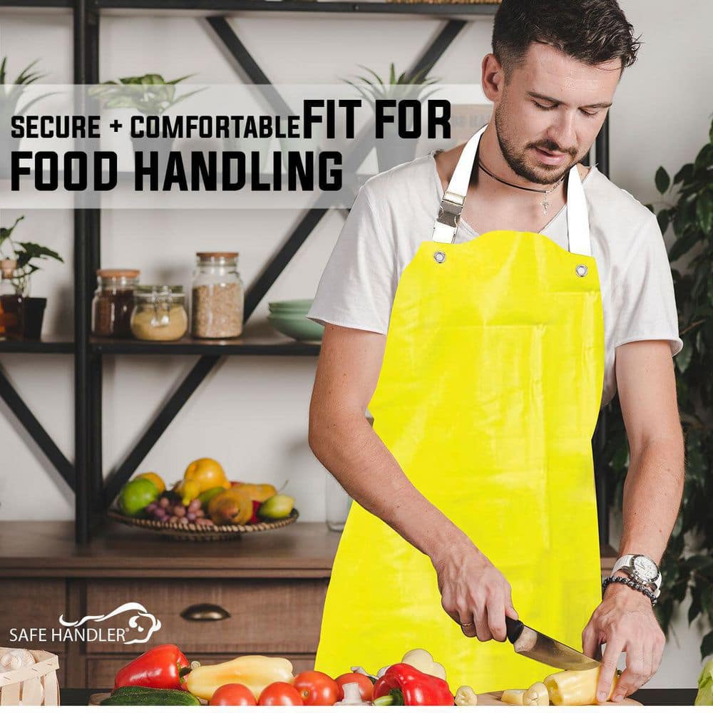Yellow Heavy Duty Nitrile Industrial Bib Apron