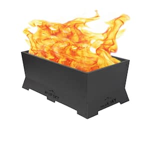 The Peak 38 in. x 22 in. Rectangle Steel Wood Patio Smokeless Fire Pit