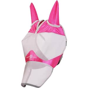 Full Face Horse Fly Mask UV Protection and Breathable Mask for Equine Use in Medium