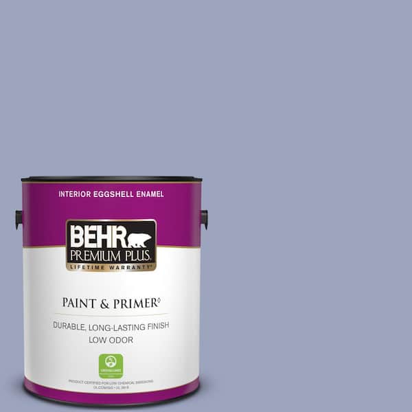 BEHR PREMIUM PLUS 1 gal. #620D-4 Veranda Iris Eggshell Enamel Low Odor Interior Paint & Primer