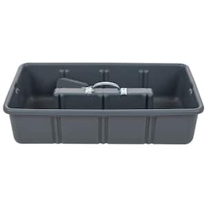 Professional Grade 25 in. Gray Polyethylene Tote Tray with 6-Dividers